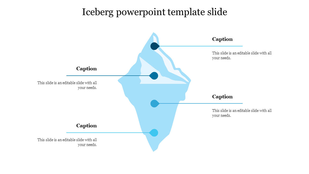 Iceberg powerpoint template slide